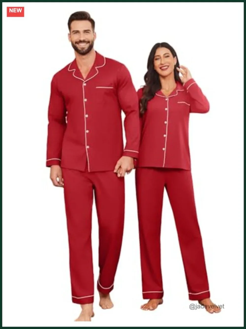 100% Cotton Long Sleeve Button Down Pajama Set Loungewear Pjs